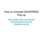 How to Uninstall SHOPPERZ Pop up