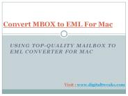 Convert MBox To EML For Mac