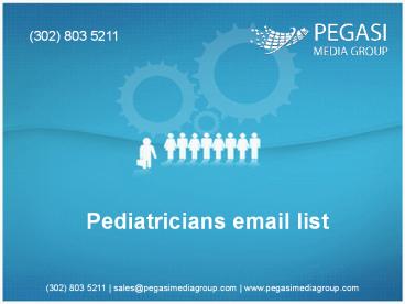 Pediatricians email list