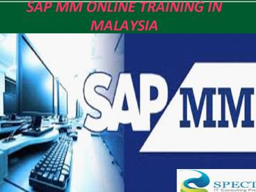sap mm online training in malaysia