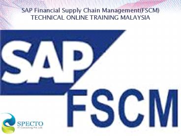 sap fscm online training in malaysia
