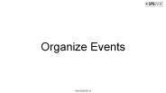 How to Organize Perfect Events?