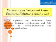 Excellence in Voice and Data Business Solutions