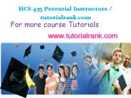HCS 475 Potential Instructors / tutorialrank.com