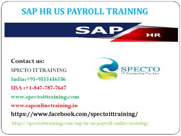 sap hr us payroll online training in usa