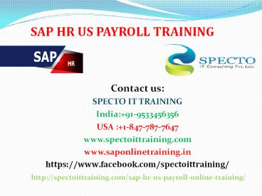 sap hr us payroll online training in uk