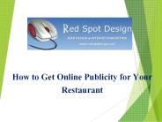 How to Get Online Publicity for Your Restaurant