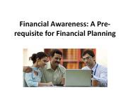 Financial Awareness: A Pre-requisite for Financial Planning