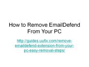Remove EmailDefend From Your PC – Easy Removal Steps