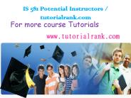 IS 581 Potential Instructors / tutorialrank.com