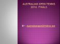 Australian open tennis 2016 PowerPoint PPT Presentation
