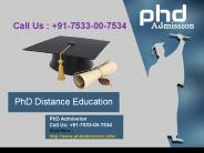 PhD Admission Distance Education @ +91-7533-00-7534