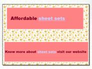 Sheet sets