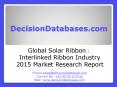 International Solar Ribbon Interlinked Ribbon Industry: Market research, Company Assessment and Industry Analysis 2015 PowerPoint PPT Presentation