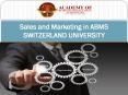 Sales and Marketing in ABMS SWITZERLAND UNIVERSITY PowerPoint PPT Presentation