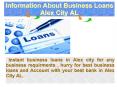 Information on Instant Business Loans Alex City AL PowerPoint PPT Presentation