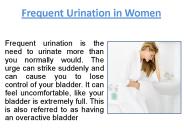 Frequent Urination in Women