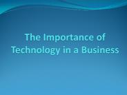 The Importance of Technology in a Business