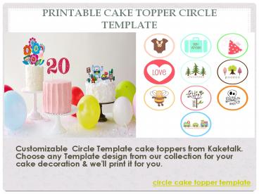 Cake Topper Circle Template