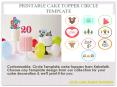 Cake Topper Circle Template PowerPoint PPT Presentation