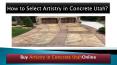 Artistry in concrete utah PowerPoint PPT Presentation