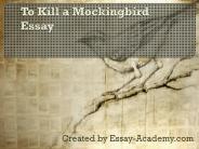 To Kill a Mockingbird Essay