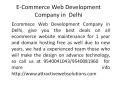 E-commerce Web Development Company in Delhi-9540041043 PowerPoint PPT Presentation
