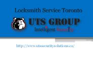 Locksmith Service Toronto - www.utssecuritysolutions.ca