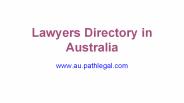 Lawyers Directory in Australia