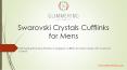 Rhodium Plated Designer Cufflinks for Mens made with Swarovski Crystals