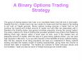 A Binary Options Trading Strategy PowerPoint PPT Presentation