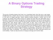 A Binary Options Trading Strategy