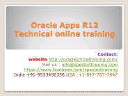 Oracle Apps technical online training in usa