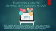 E-commerce website development company in Kochi
