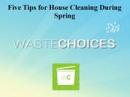 Five Tips for House Cleaning in Spring
