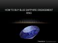 How to Buy Blue Sapphire Engagement Ring