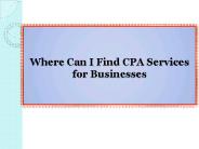 Where Can I Find CPA Services for Businesses