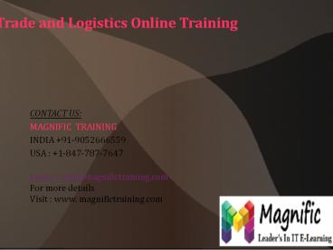 Microsoft Dynamics Ax Trade And Logistics Online Training in Singapore