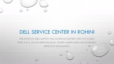 Dell Service Center in Rohini