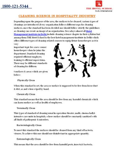 Hotel Management Institute in Delhi