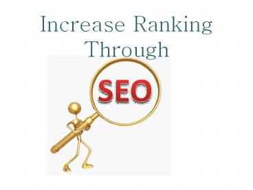Increase Ranking Through Seo