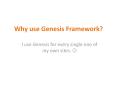 Genesis Framework PowerPoint PPT Presentation