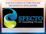 sap sucess factor online training in singapore