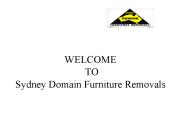 Sydney Domain Furniture Removals