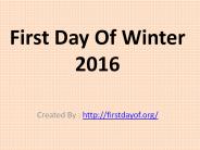 When is the first day of winter 2017