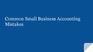 Common Small Business Accounting Mistakes