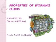 PROPERTIES OF WORKING FLUIDS