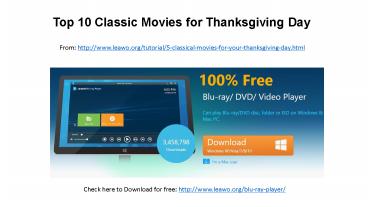 Top 10 classic movies for thanksgiving day