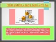 Information About Real Estate Loans Alex City AL