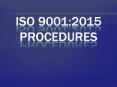ISO 9001:2015 Procedures PowerPoint PPT Presentation